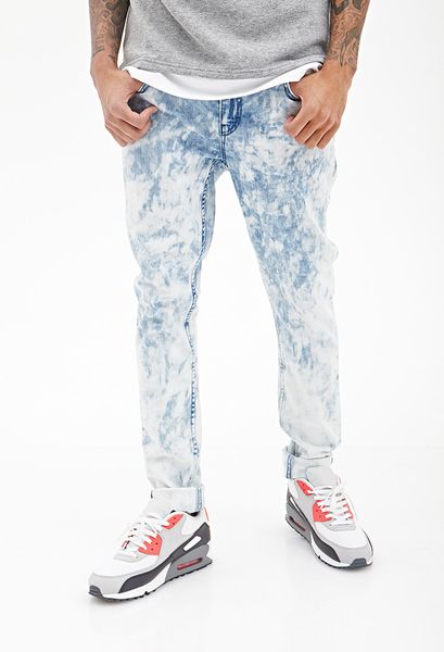 Forever 21 Stone Wash- Skinny Jeans in Blue for Men (Denim washed ...