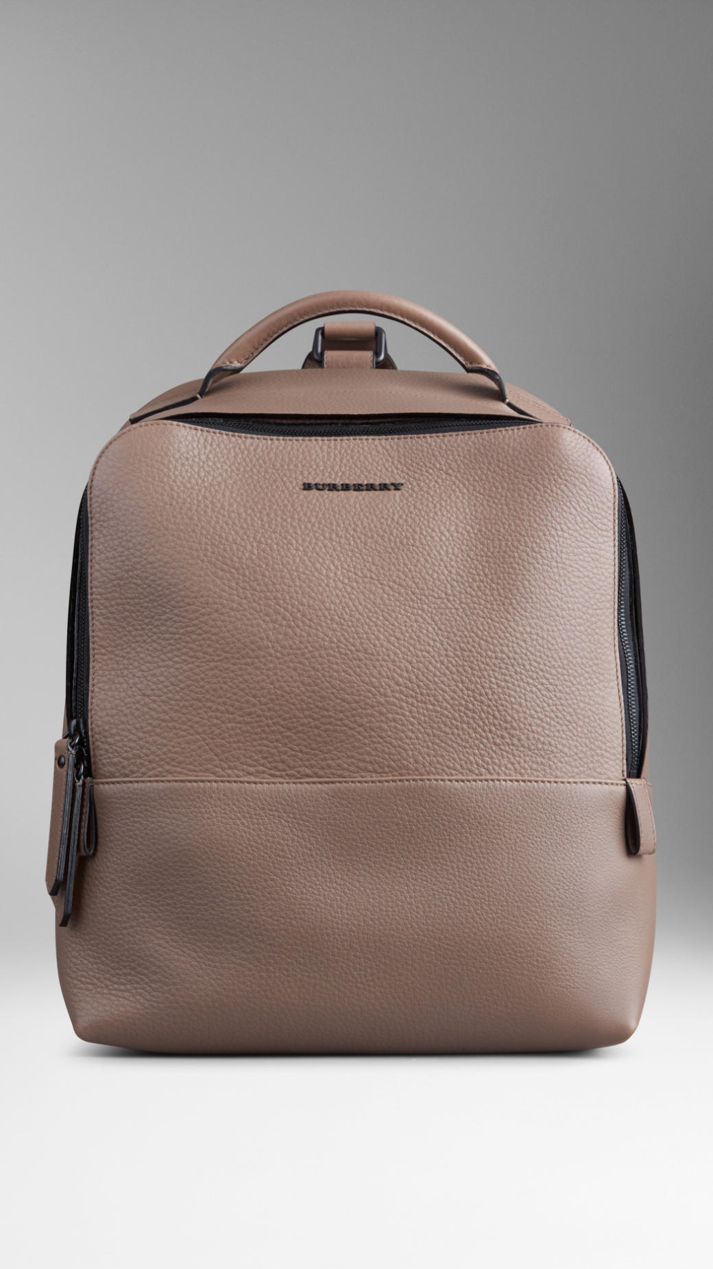 Burberry Grainy Leather Backpack in Gray for Men (pale birch grey) | Lyst