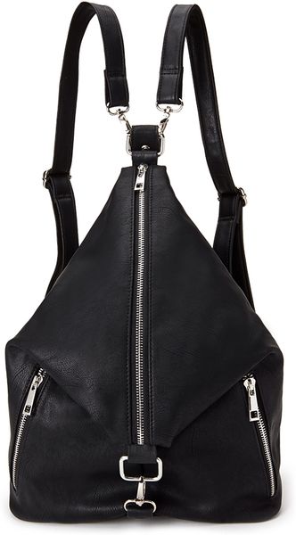 Forever 21 Convertible Zip-Front Backpack in Black Forever 21 Convertible Zip-Front Backpack in Black