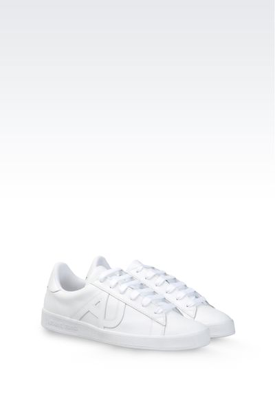 armani jeans white trainers