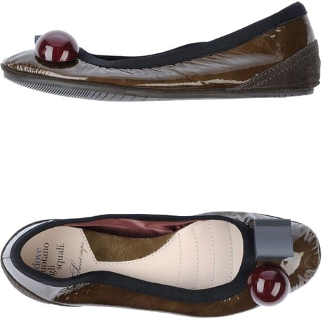 army green ballet flats