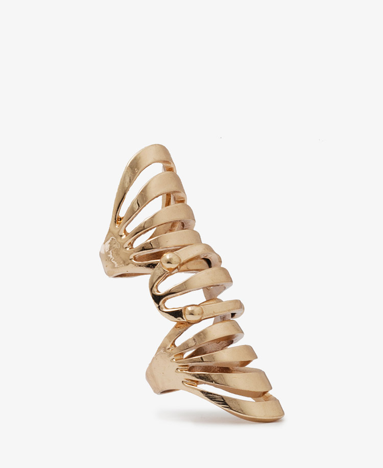 Forever 21 Cutout Knuckle Ring in Gold