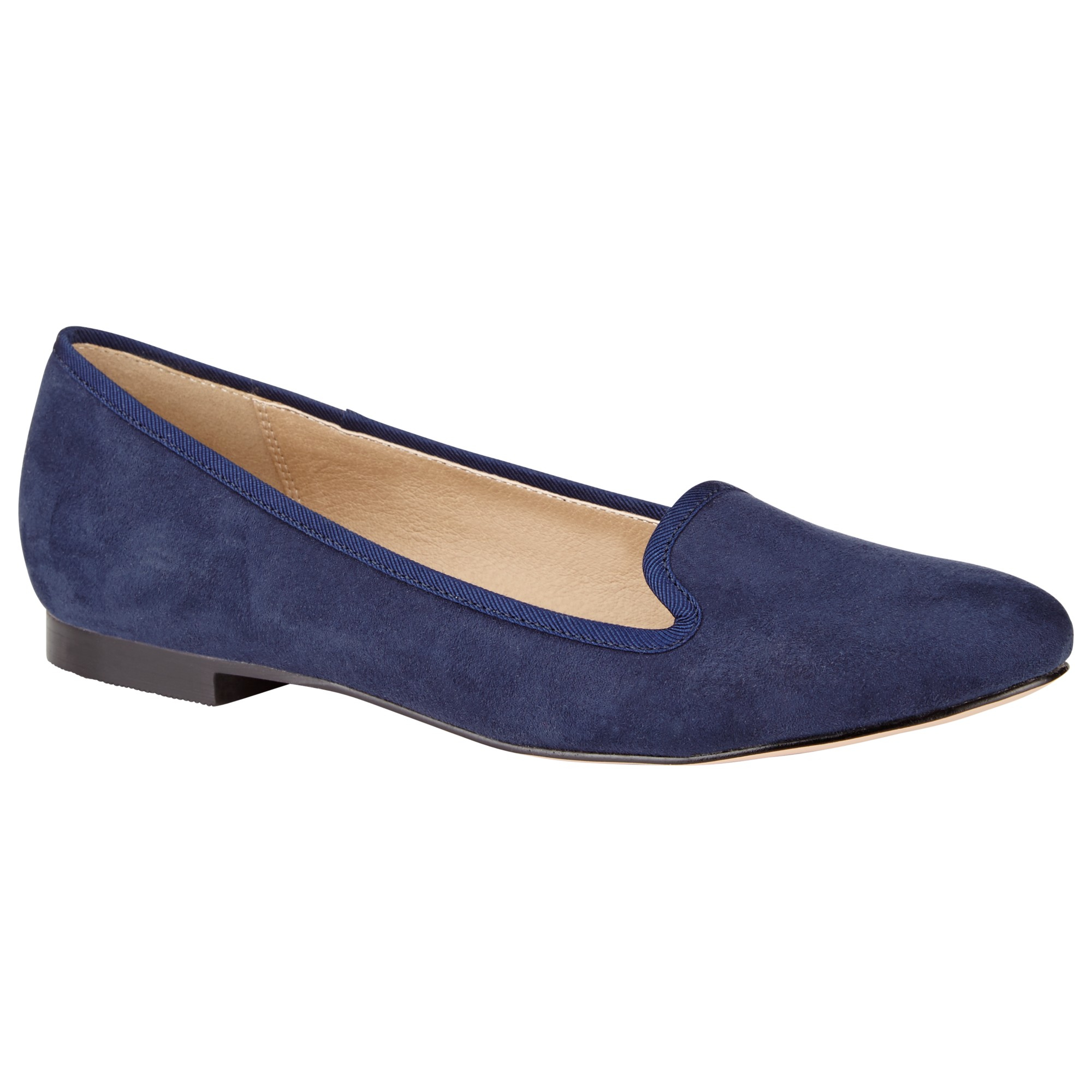 John Lewis Guava Flat Heeled Slip On Loafers in Blue (navy)