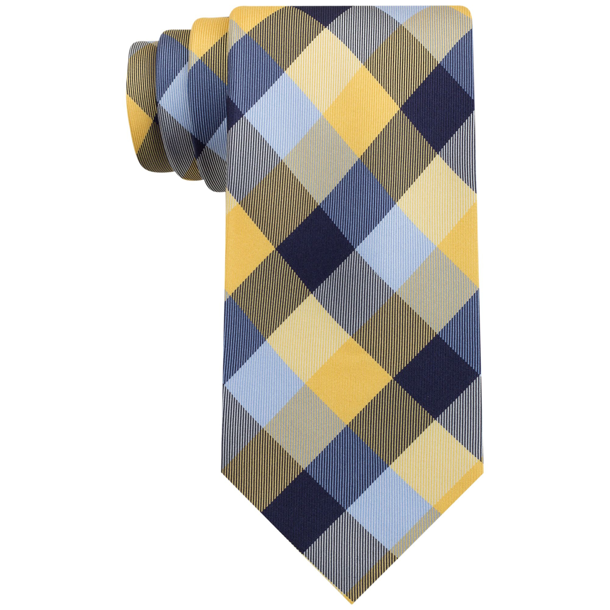 tommy hilfiger men's buffalo tartan tie