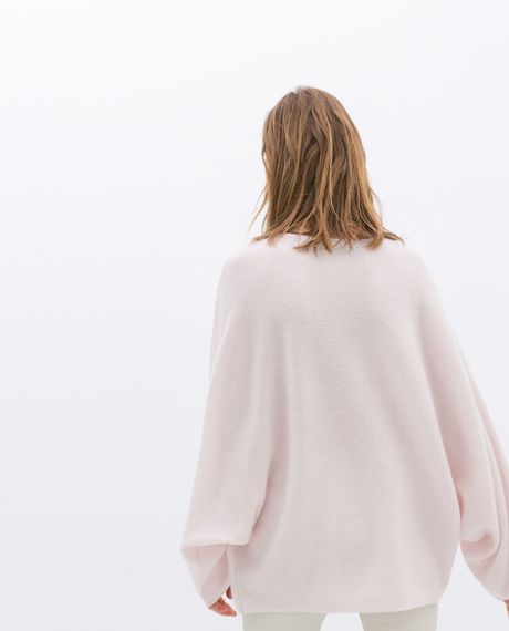 pink cashmere poncho
