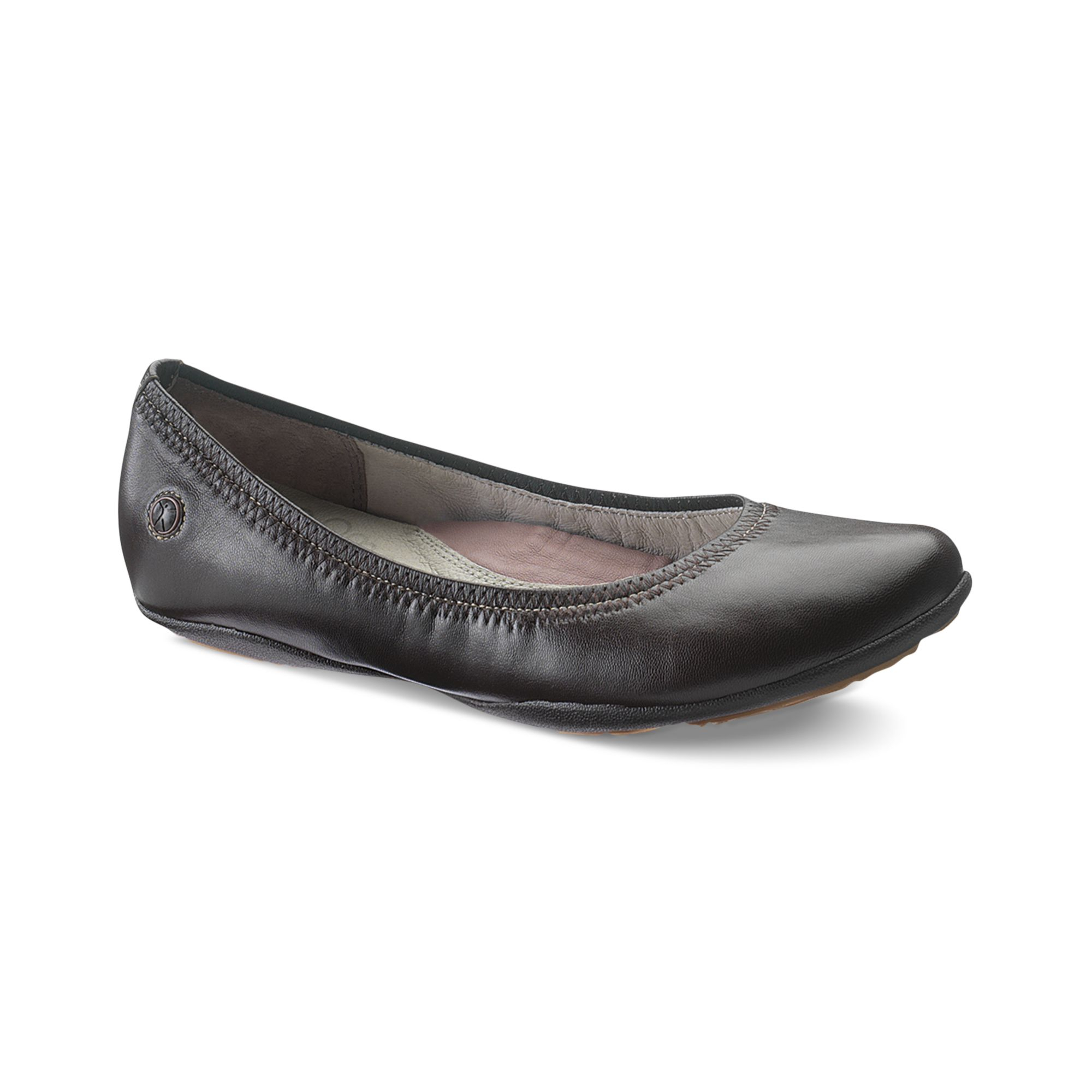 Hush PuppiesÂ® Kriya Skimmer Flats in Black (dark brown leather ...