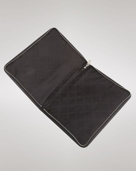 Longchamp Laptop Case Flat Leather in Black | Lyst