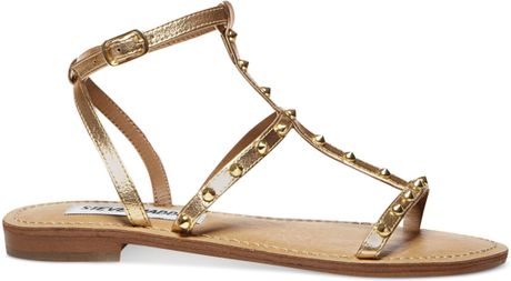 gold flat sandals steve madden