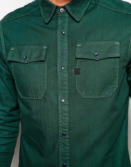 g star shirt green