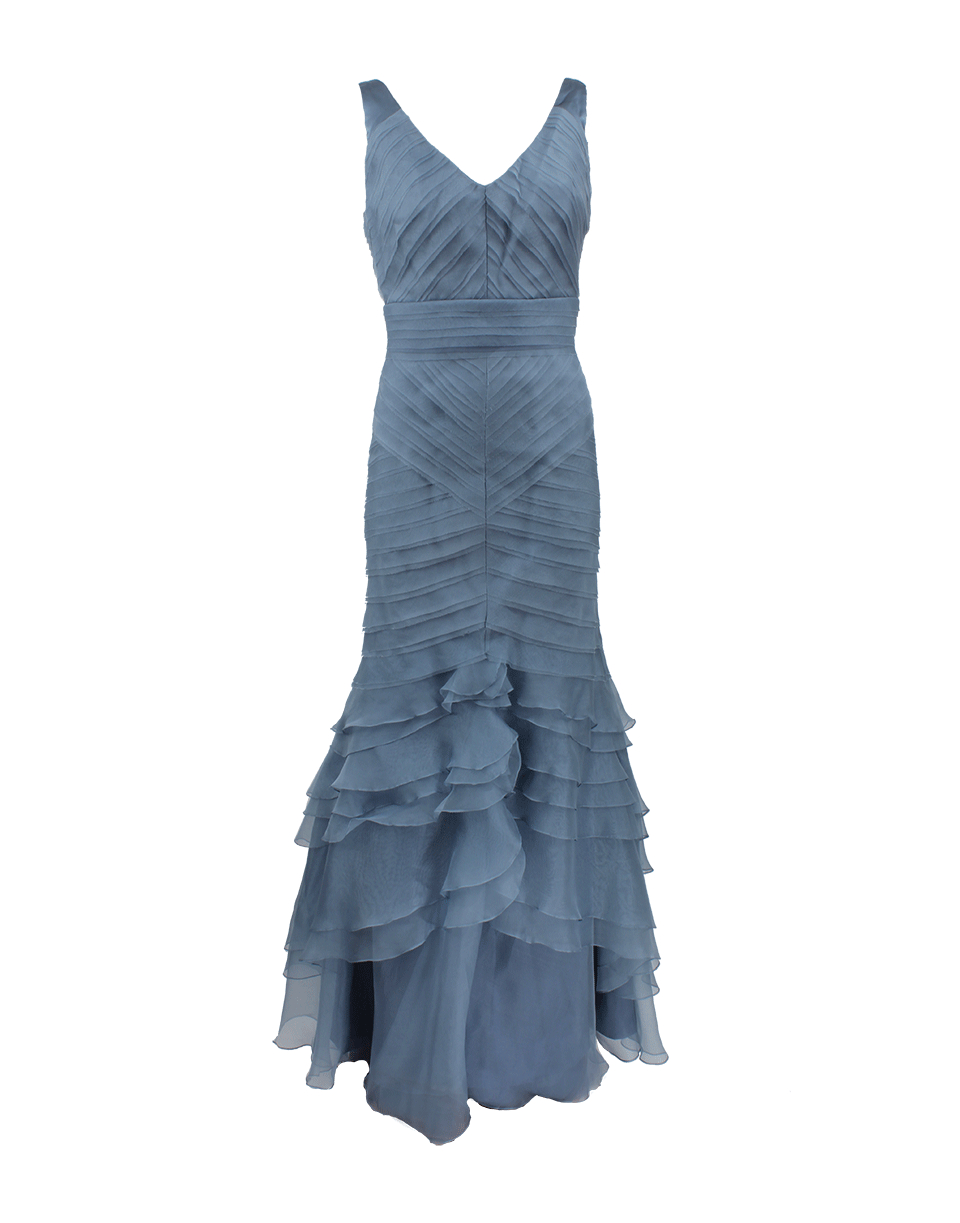 v neck gown design