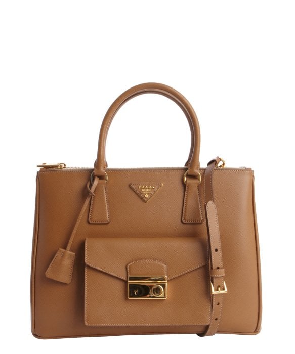 prada saffiano caramel