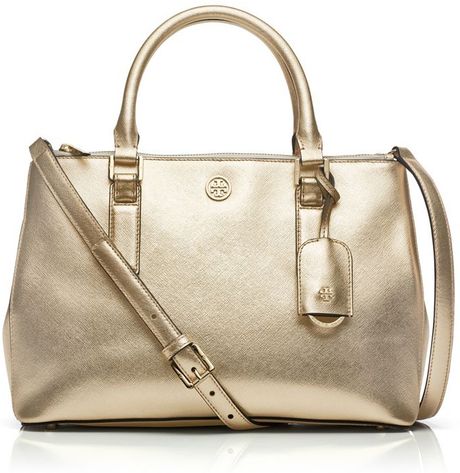 tory burch robinson mini double zip tote