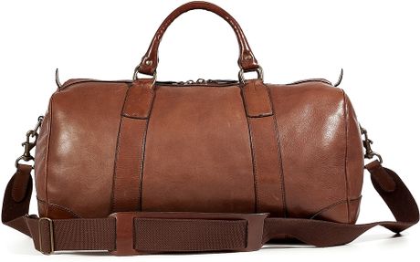 overnight bag duffle ralph lauren label leather brown bags