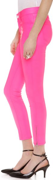 pink leather pants