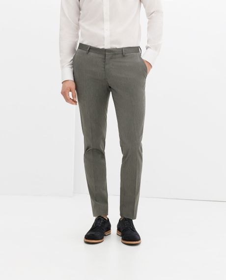 Zara Grey Trousers in Gray for Men (Dark grey) | Lyst