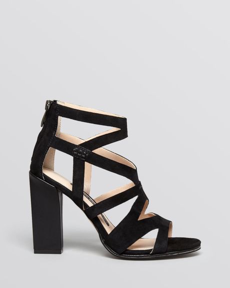 French Connection Open Toe Caged Sandals - Isla High Heel in Black ...