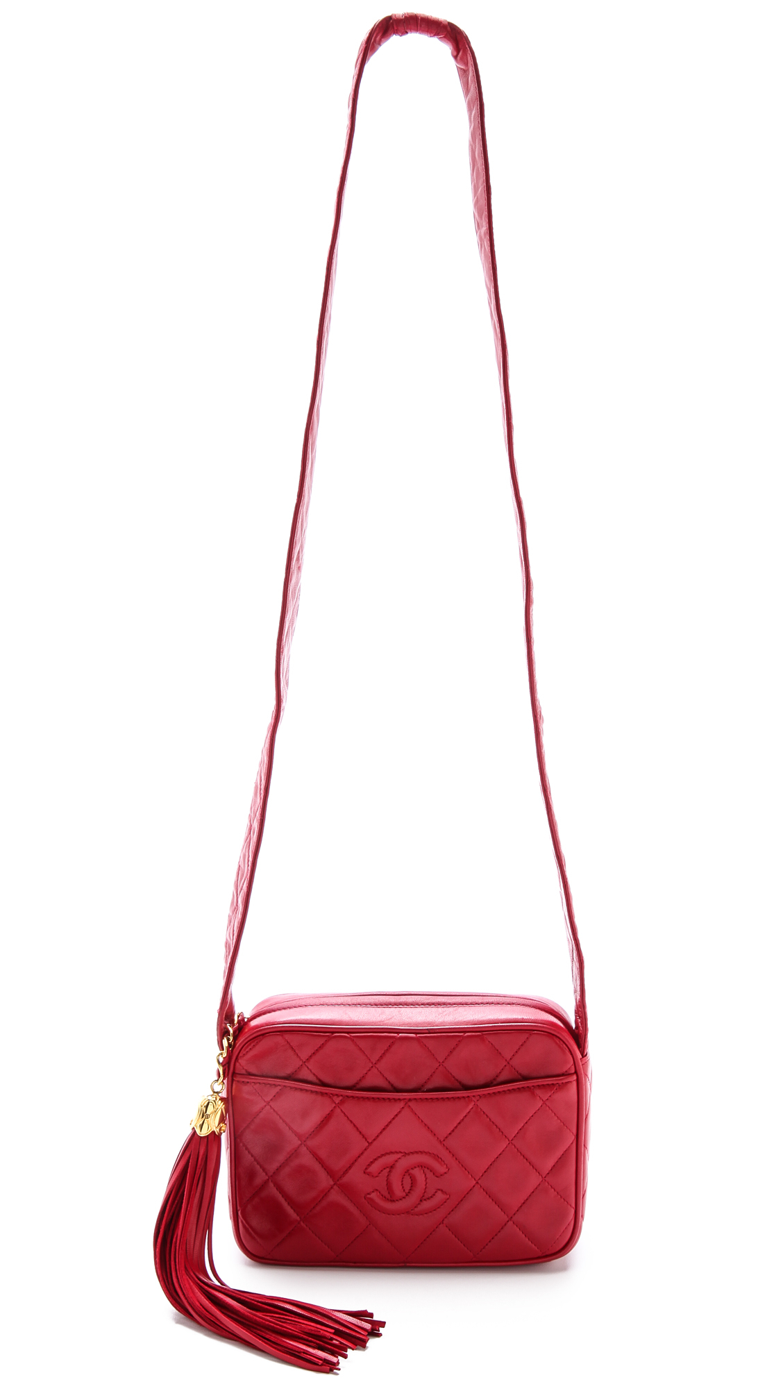 What Goes Around Comes Around Chanel Camera Shoulder Bag - Red in Red | Lyst