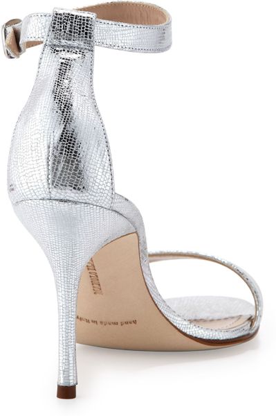 manolo blahnik shoes silver