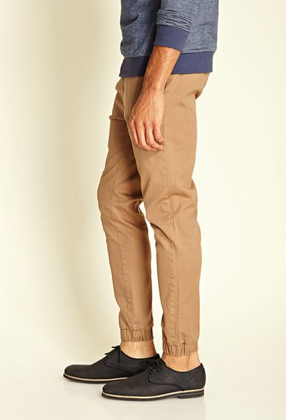 khaki cotton joggers