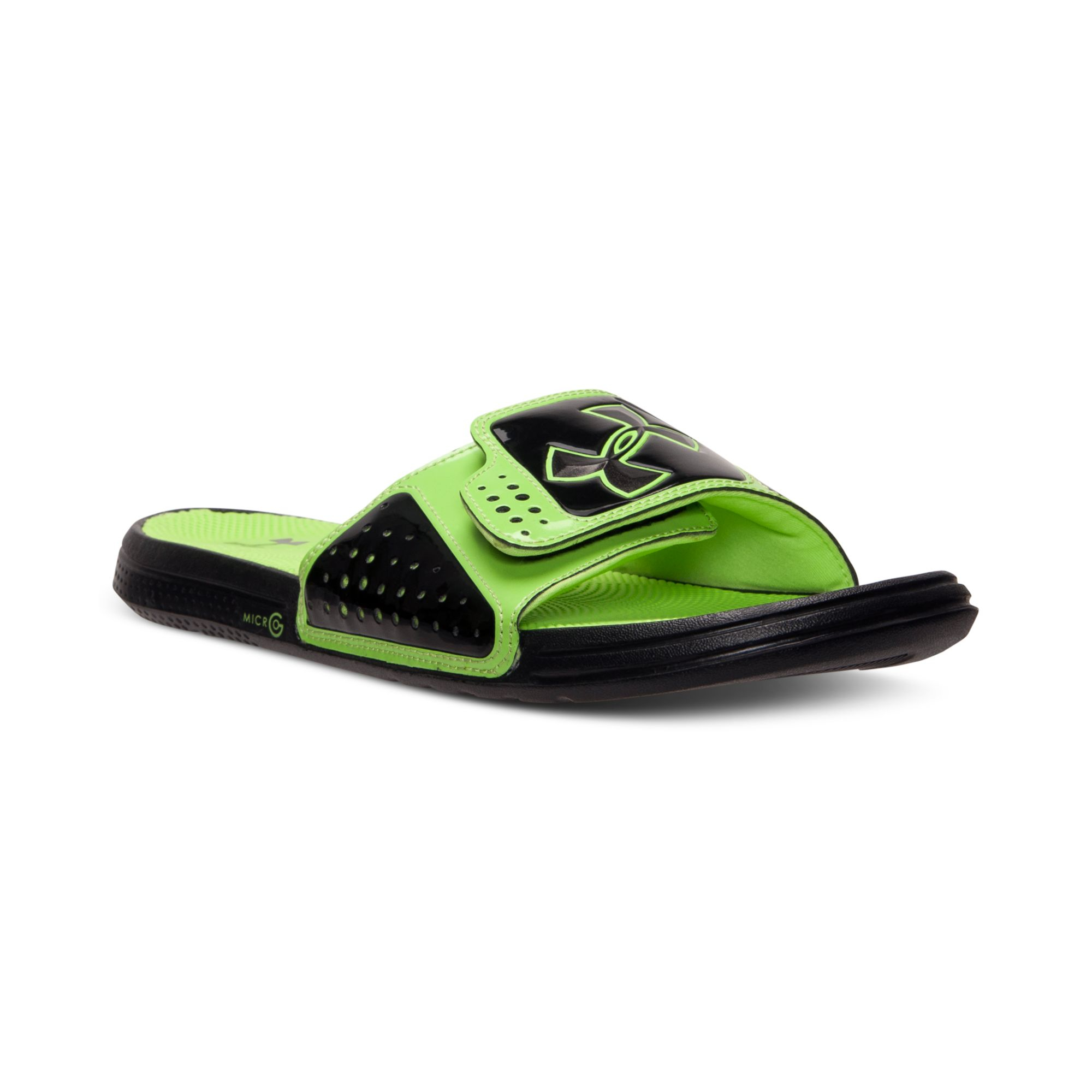 green under armour slides