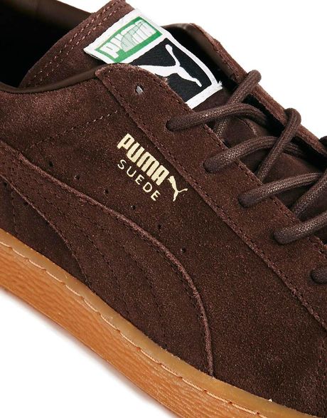 puma tan suede shoes