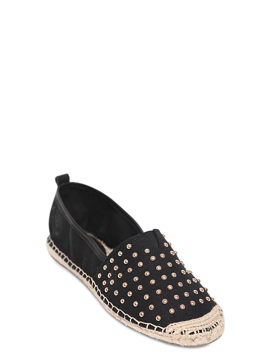 Michael Michael Kors 10mm Studded Canvas Espadrilles in Black Lyst