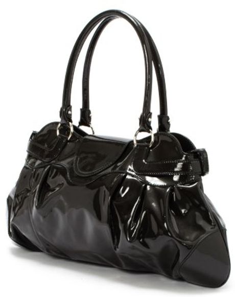 gray patent leather