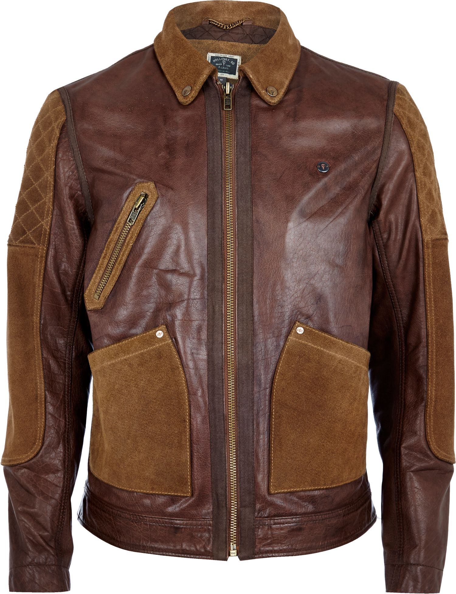 River Island Dark Red Holloway Road Leather Jacket in Brown (red) Lyst