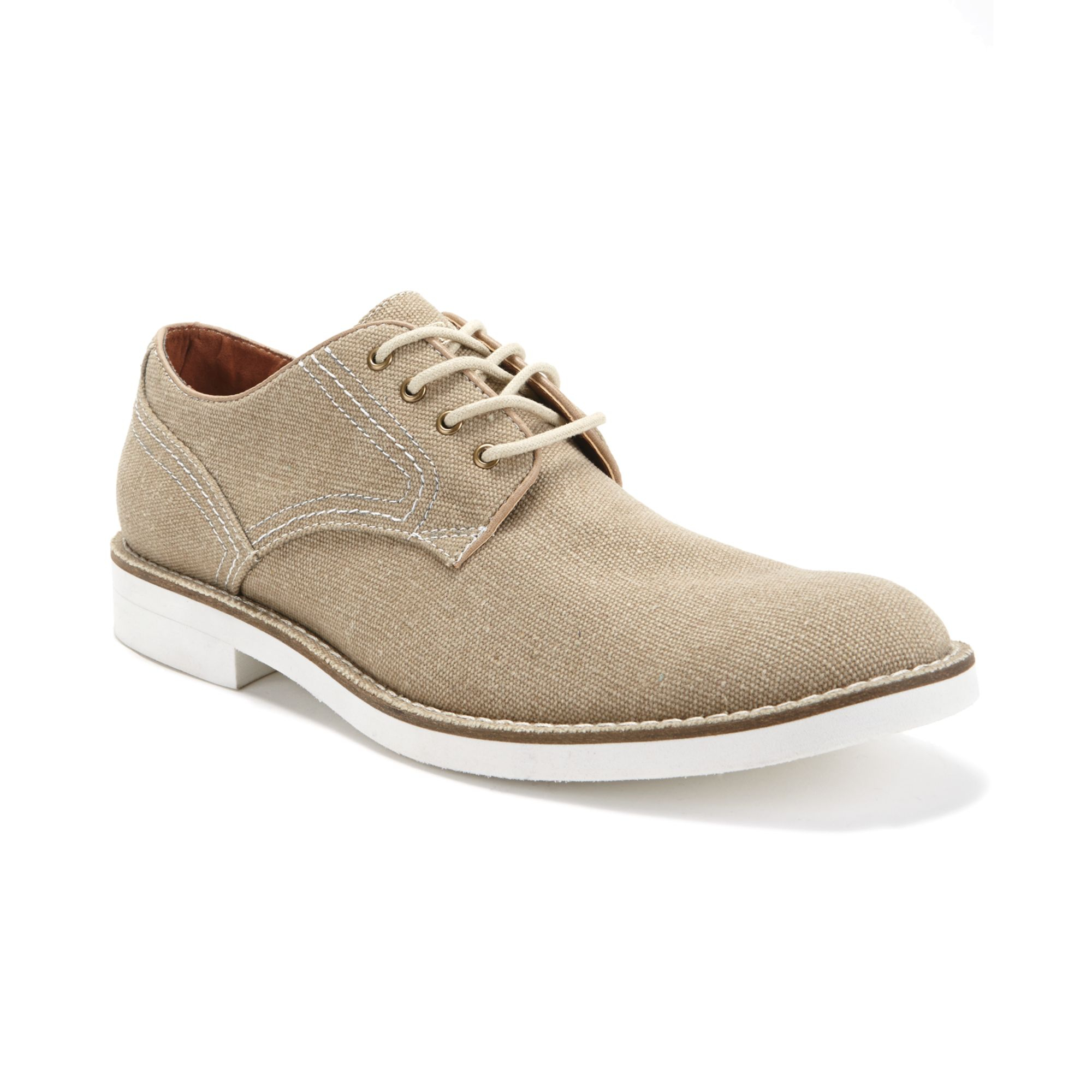 Guess Val Canvas Oxfords in Beige for Men Lyst