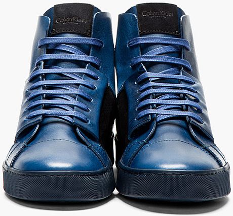 calvin klein navy trainers