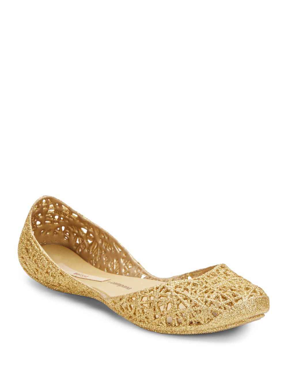 sparkly jelly flats