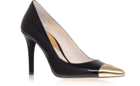 Michael Kors Paxton High Heel Court Shoes in Gold (Black) | Lyst