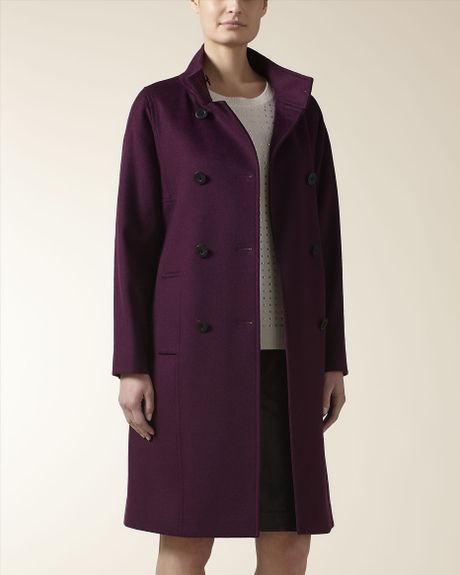 burberry technical wool cashmere funnel neck coat
