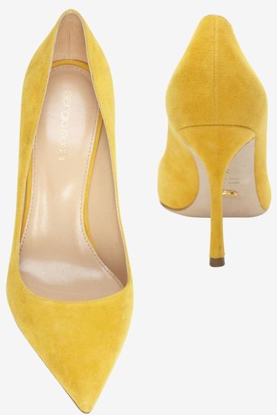 Yellow Suede Heels
