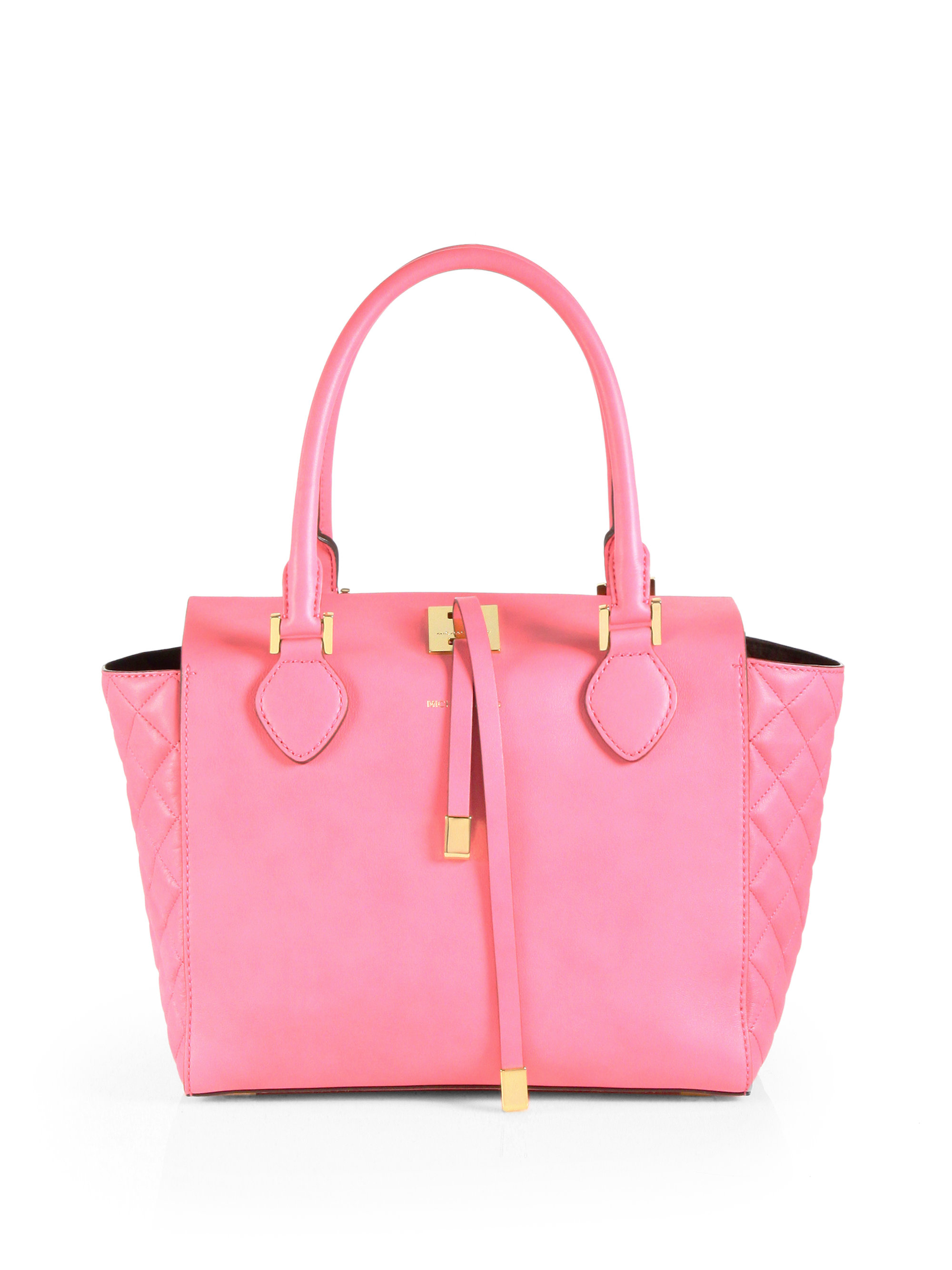 Michael Kors Miranda Quilted Tote in Pink (CARNATION)