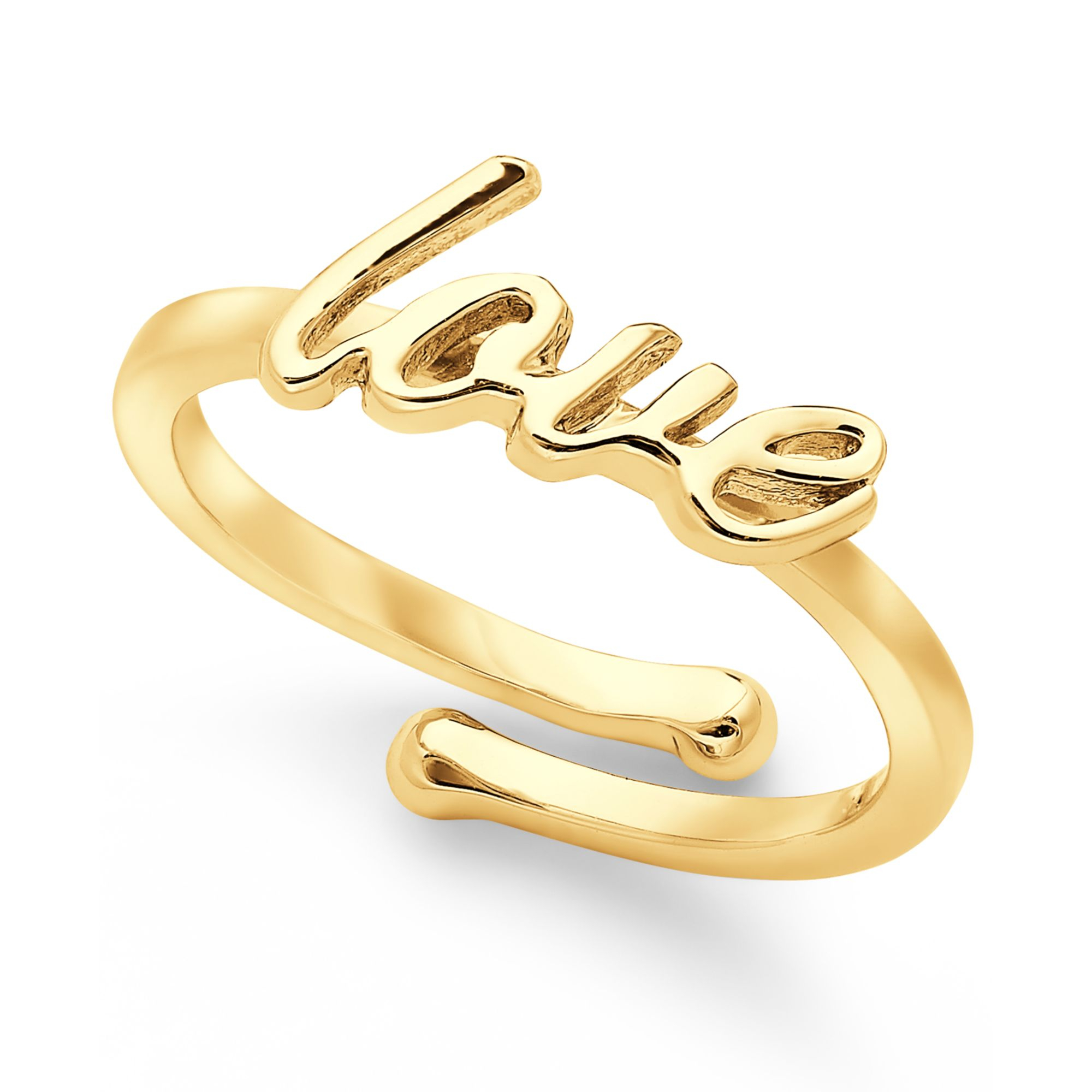 Kate Spade GoldTone "Love" Adjustable Ring in Gold Lyst