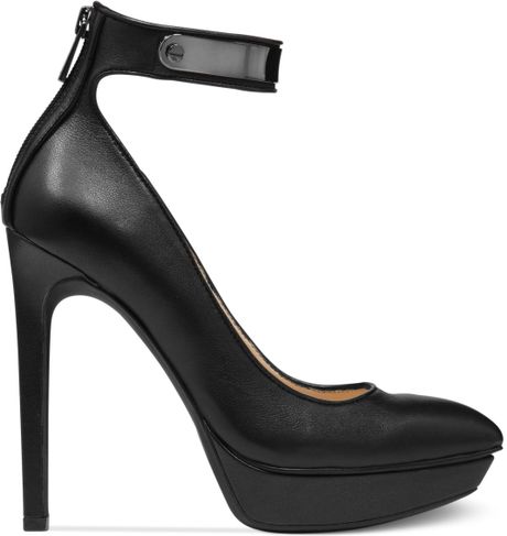 ankle strap platform pumps
