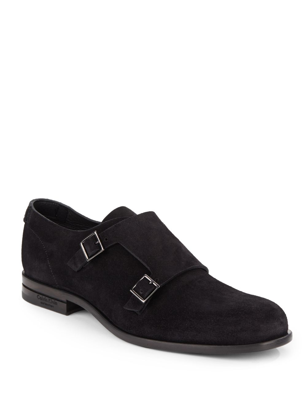 calvin klein mens black suede shoes