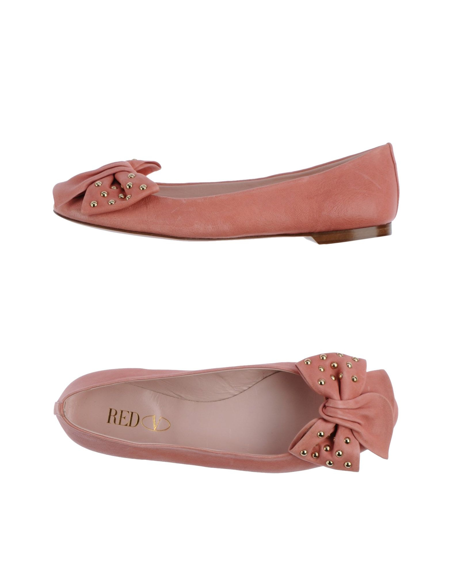 Red Valentino Bow-Detail Ballet Flats in Pink | Lyst