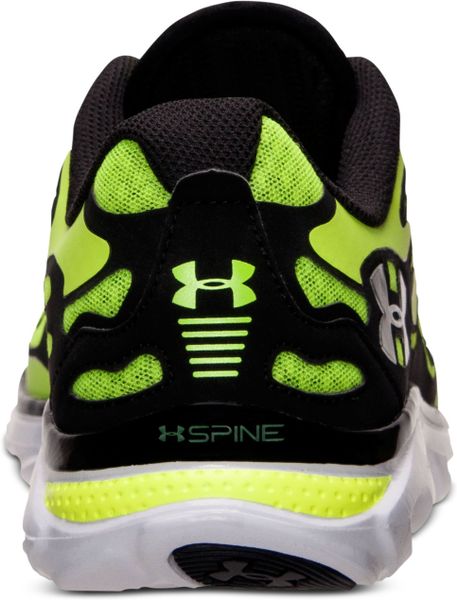 under armour yellow and black shoes
