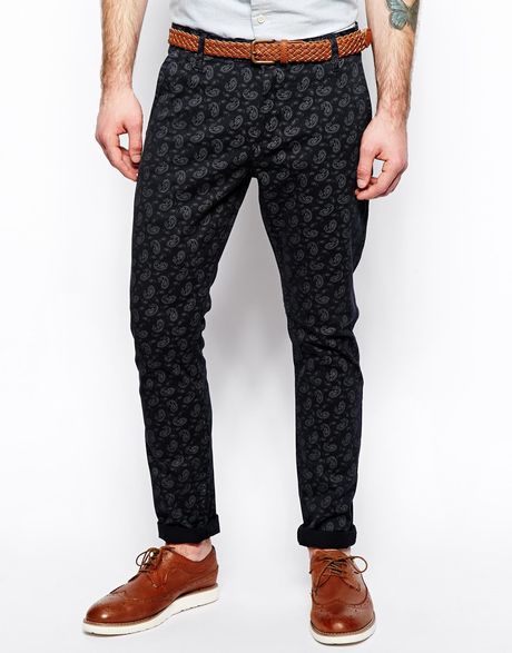 patterned chinos