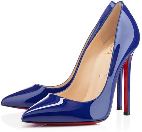 blue satin louboutin