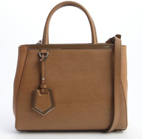 brown fendi 2jours handle convertible bag mini