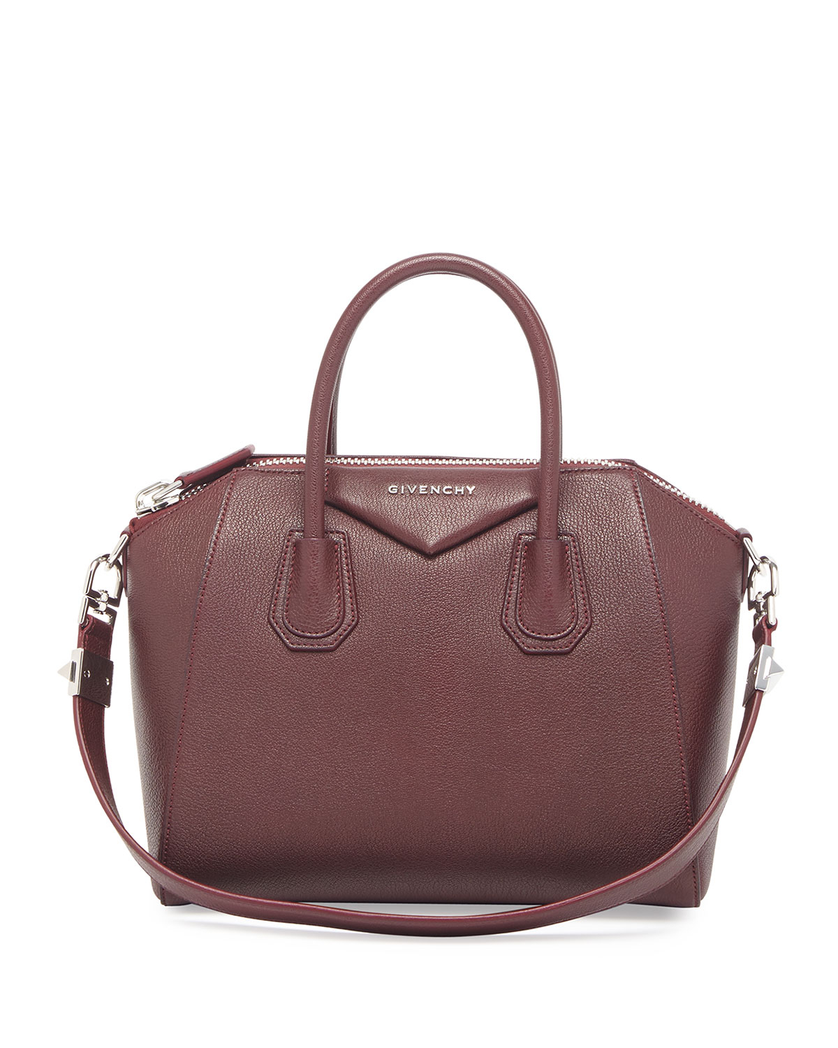 Givenchy Antigona Small Leather Satchel Bag in Red (BORDEAUX) | Lyst