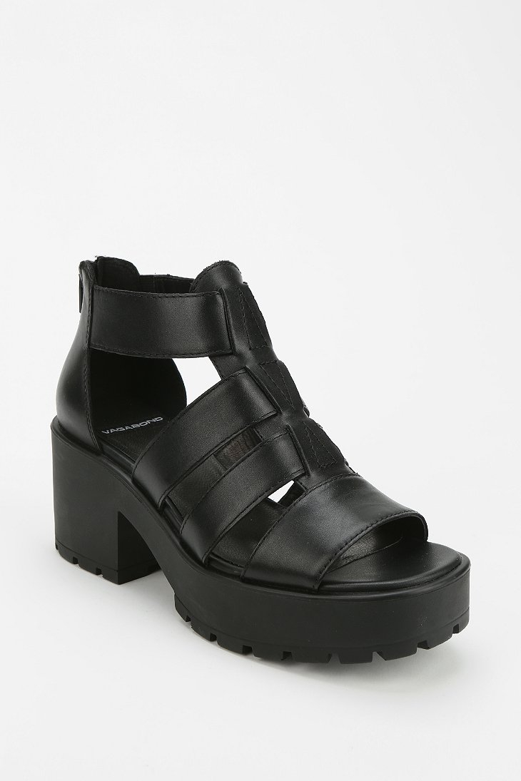 Urban Outfitters Vagabond Dioon Caged Sandal in Black | Lyst