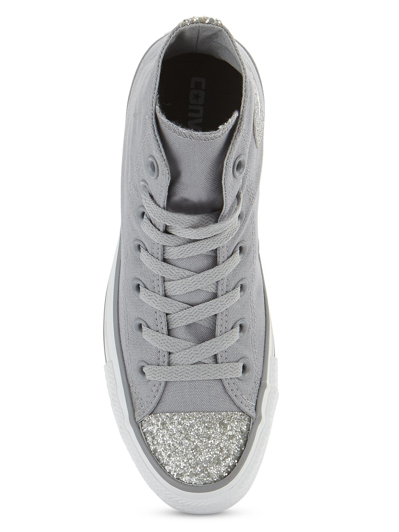 Converse Chuck Taylor All Star Toecap Sparkle Hi Trainers in Gray for Men (grey) Lyst