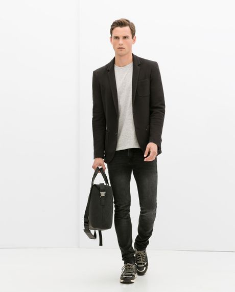zara mens grey blazer