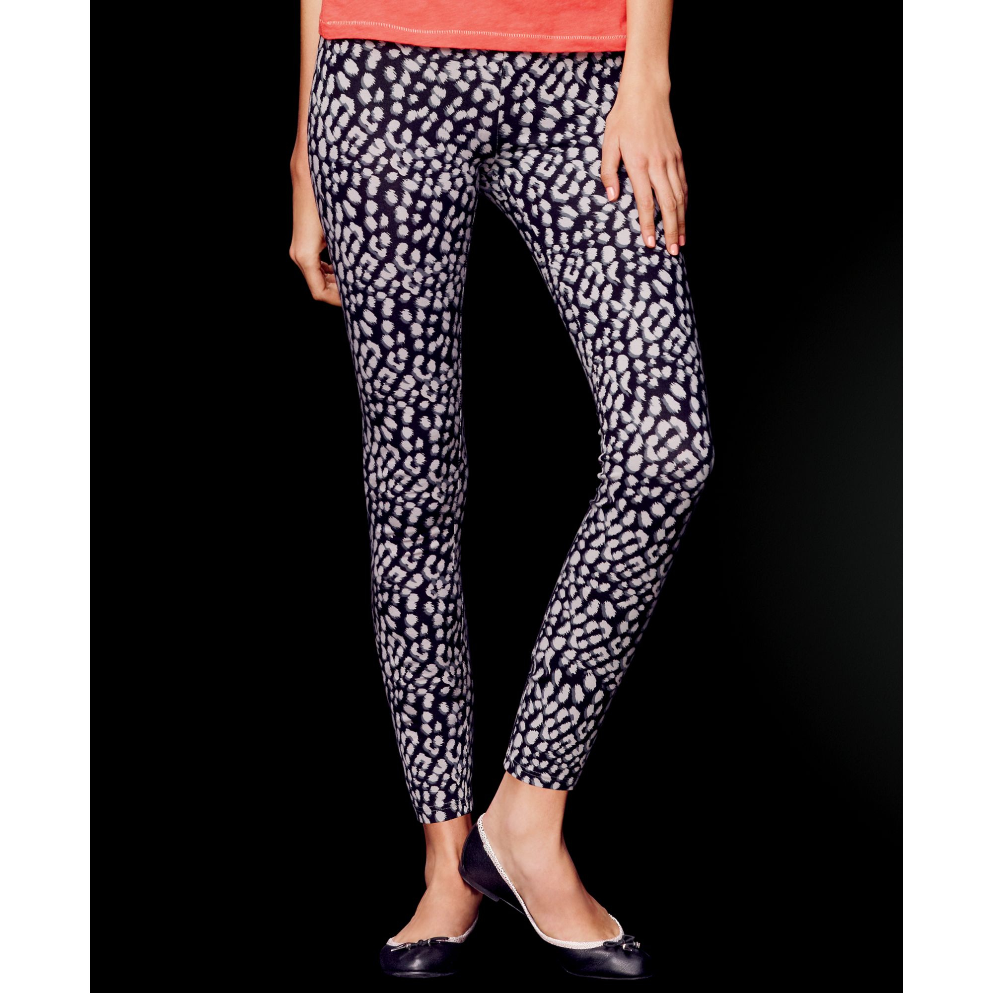 Hue Leopard Cotton Leggings in Black Lyst