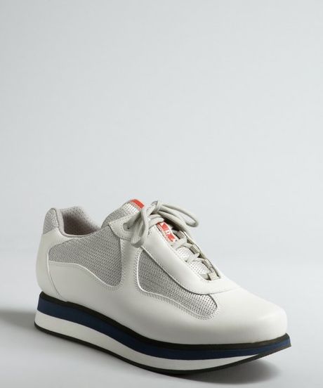 prada mesh panelled sneakers