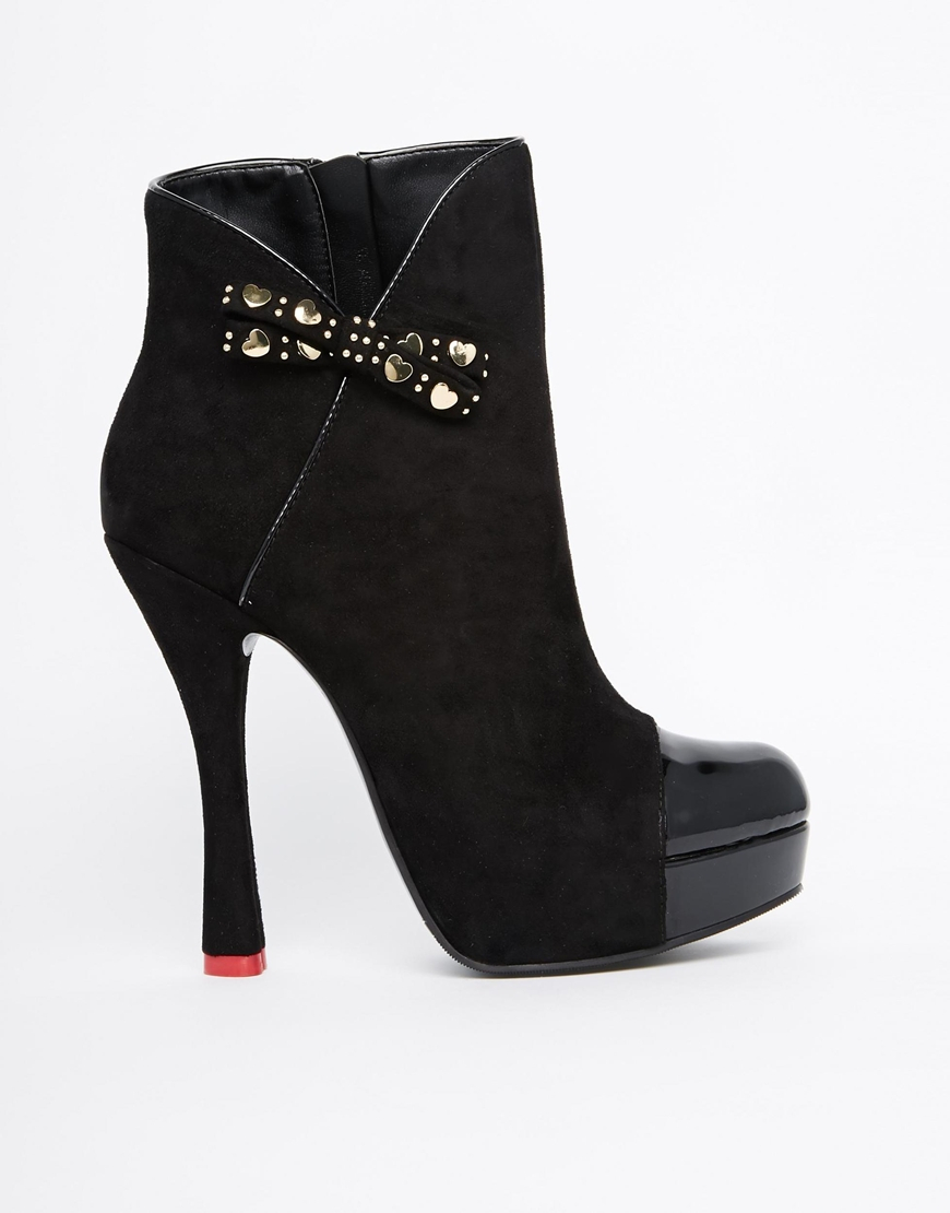 moschino high heel boots